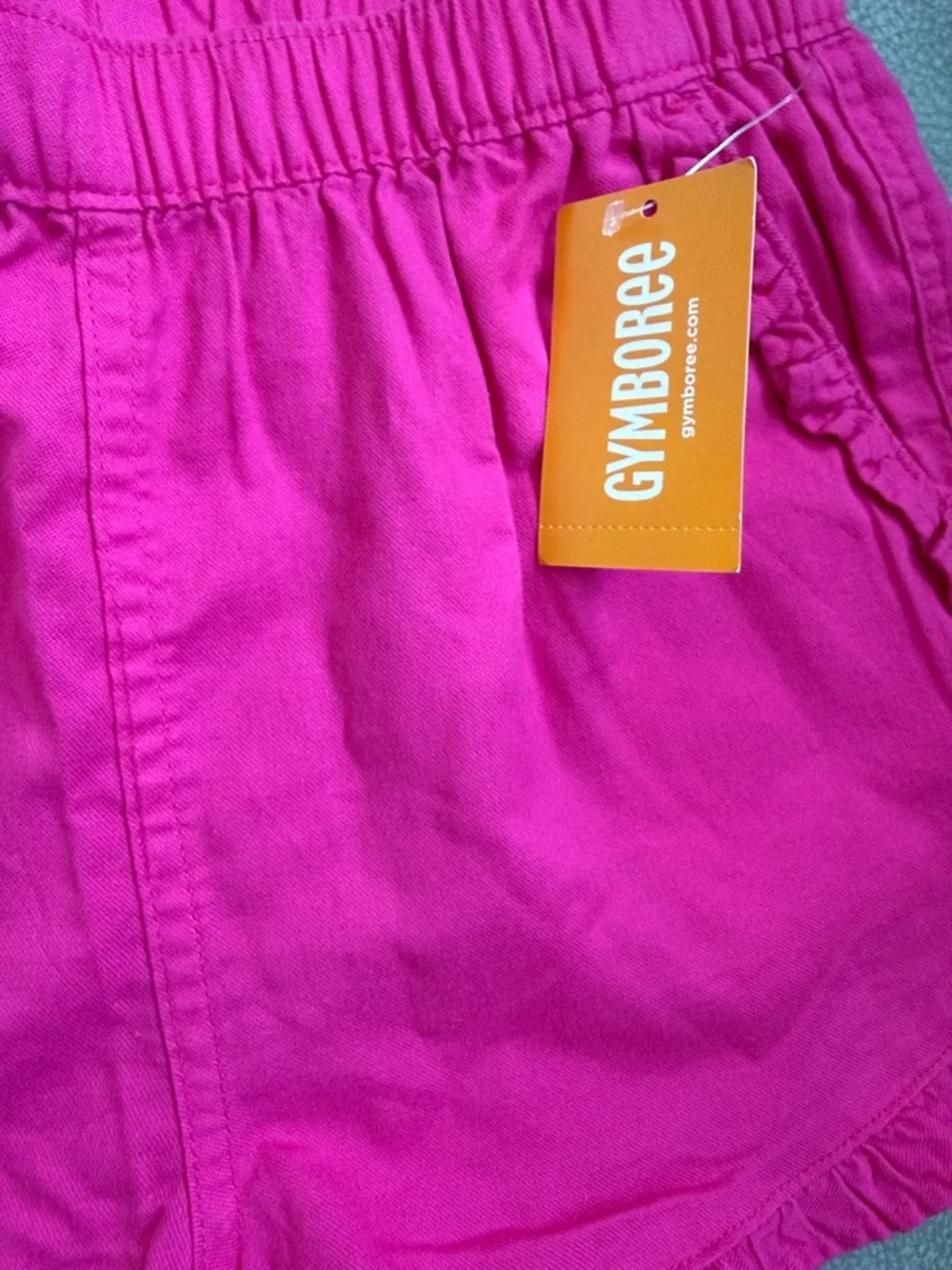 NWT KIDS GIRLS Ruffle-Trim High Waist Shorts in Hot Pink SIZE 12